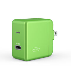 Limebrite Fast Charger Power Adapter + 10ft Braided USB-C Cable (Green)