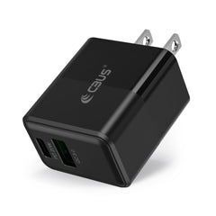 2-Port, 20W Fast Charging Wall Charger (USB-C + USB-A)