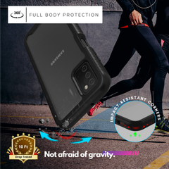 Heavy-Duty Case with Built-in Screen Protector for Samsung Galaxy A03s