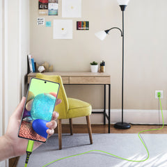 Limebrite Fast Charger Power Adapter + 10ft Braided USB-C Cable (Green)
