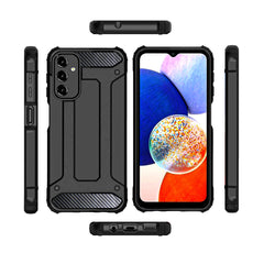 Armor Case Cover for Samsung Galaxy A16 5G + Glass Screen Protector (Black)