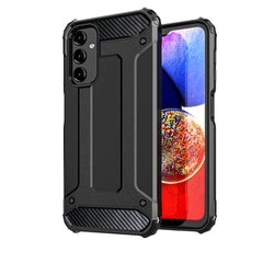 Armor Case Cover for Samsung Galaxy A16 5G + Glass Screen Protector (Black)