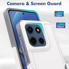 Armor Grip Case for Motorola Moto G Stylus 5G 2025 (White/Gray)