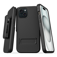 Holster Case with Belt Clip for iPhone 15 Plus