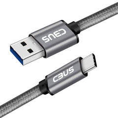 6ft Heavy-Duty Double Braided Fast Charging USB-C Cable (Space Gray)