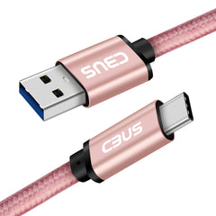 6ft Heavy-Duty Double Braided Fast Charging USB-C Cable (Pink Rose Gold)