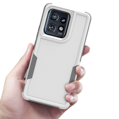 Grip Case for Motorola Edge Plus 2023 (White/Gray)