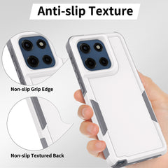 Armor Grip Case for Motorola Moto G Stylus 5G 2025 (White/Gray)