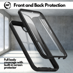 Galaxy S23 Case, Heavy-Duty Case with Built-in Screen Protector for Samsung Galaxy S23