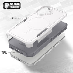 Armor Grip Case for iPhone 16 (White/Gray)