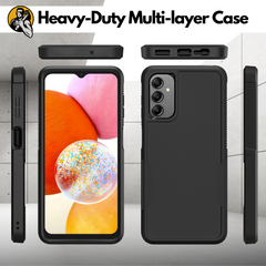 Galaxy A14 5G Grip Case + 2 Glass Screen Protectors for Samsung Galaxy A14 5G (Black)