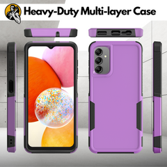 Galaxy A14 5G Grip Case + 2 Glass Screen Protectors for Samsung Galaxy A14 5G (Purple)