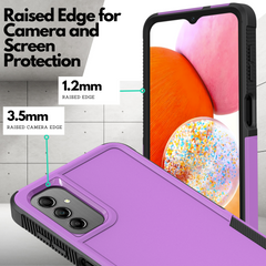 Galaxy A14 5G Grip Case + 2 Glass Screen Protectors for Samsung Galaxy A14 5G (Purple)