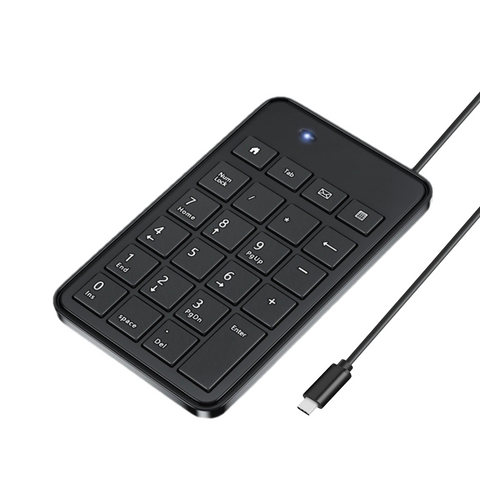 Wired USB-C Numeric Keypad for Laptop, 23 Keys Numpad Keyboard