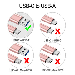 6ft Heavy-Duty Double Braided Fast Charging USB-C Cable (Pink Rose Gold)