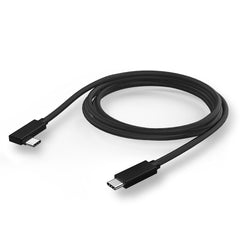 10ft 100W Braided Right Angle USB-C to USB-C Cable (USB 3.2 Gen 2)