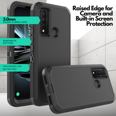 Heavy-Duty Holster + Case w/ Built-in Screen Protector for TCL 20 XE