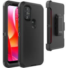 Heavy-Duty Holster + Case w/ Built-in Screen Protector for Motorola Moto G Power (2022)