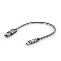 CBUS 25cm Kurzes, USB C Kabel für Festplatten Adapter mit geflochtenem Mantel USB-C auf USB-A kompatibel mit LaCie, SanDisk, G-Drive, Samsung T5/X5, My Passport, Seagate Fast, Transcend StoreJet