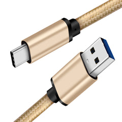 Heavy-Duty Double Braided Fast Charging USB-C Cable (Beige Gold)