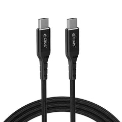 Fast Charger with 10ft Braided USB-C to USB-C Cable (Black)