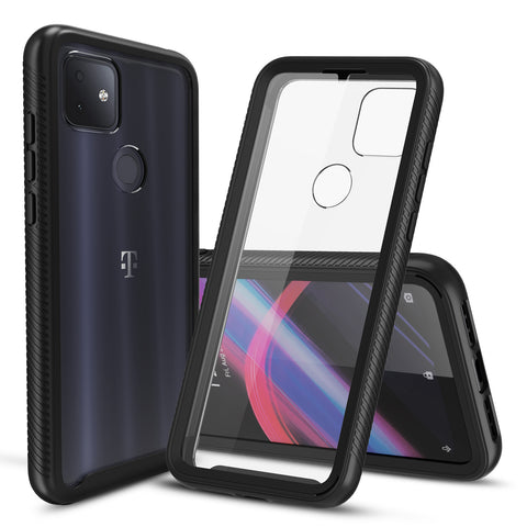 Heavy-Duty Case with Built-in Screen Protector for T-Mobile Revvl 4 Plus