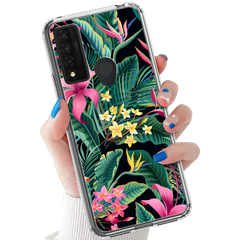 Tropical Flower Case for TCL 20 XE  – Pink & Yellow Floral Print