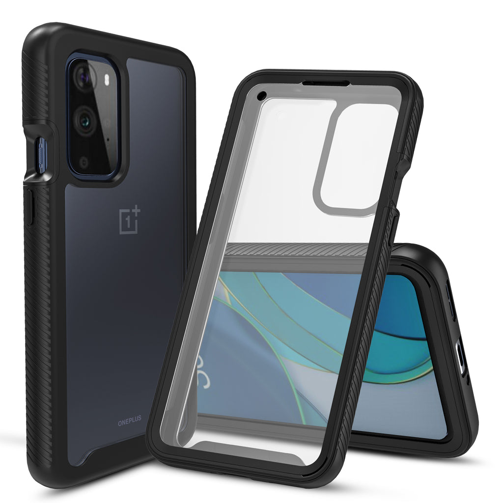 Heavy Duty Case Built-in Screen Protector for OnePlus 9 - Full Body (Black)