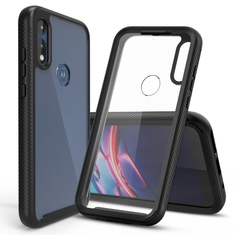 Heavy-Duty Case with Built-in Screen Protector for Motorola Moto E (2020)