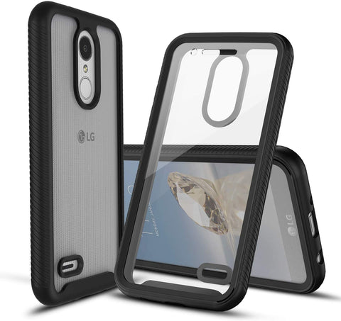 Heavy-Duty Case with Built-in Screen Protector for LG Fortune 2, Risio 3, K8+, K8 (2018)