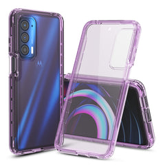 Purple Flex-Gel Case with Built-in Screen Protector for Motorola Edge 5G UW