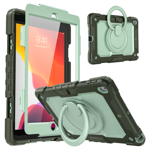 Mint Green Heavy-Duty Kid-Friendly Case with Handle Stand for iPad 10.2-inch 9th, 8th & 7th Generation (2021, 2020, 2019)
