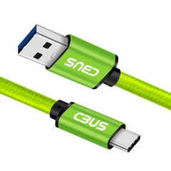 6ft Heavy-Duty Double Braided Fast Charging USB-C Cable (Green)