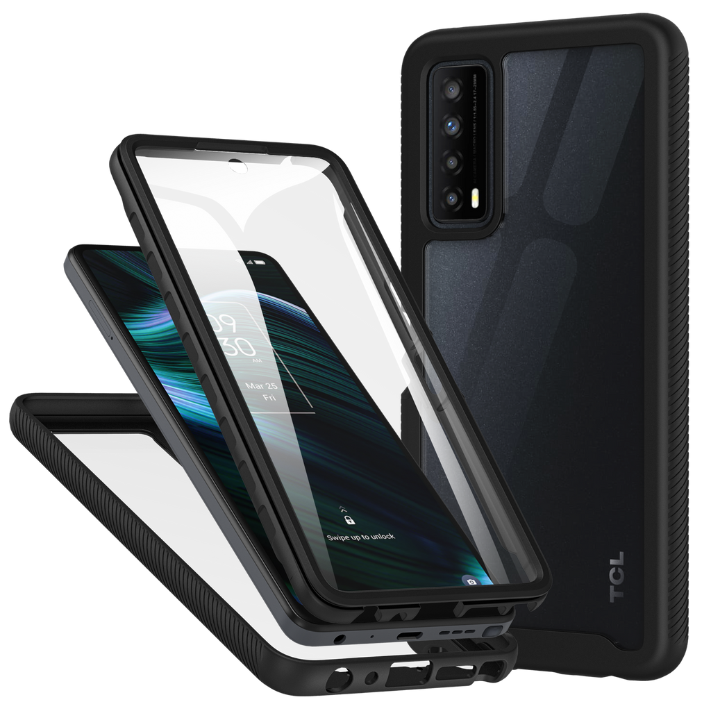 Heavy-Duty Case with Built-in Screen Protector for TCL Stylus 5G