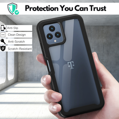 Heavy-Duty Case with Built-in Screen Protector for T-Mobile Revvl 6 5G