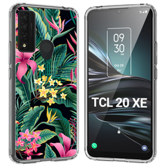 Tropical Flower Case for TCL 20 XE  – Pink & Yellow Floral Print