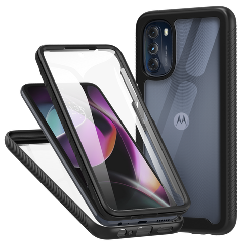 Heavy-Duty Case with Built-in Screen Protector for Motorola Moto G 5G (2022)