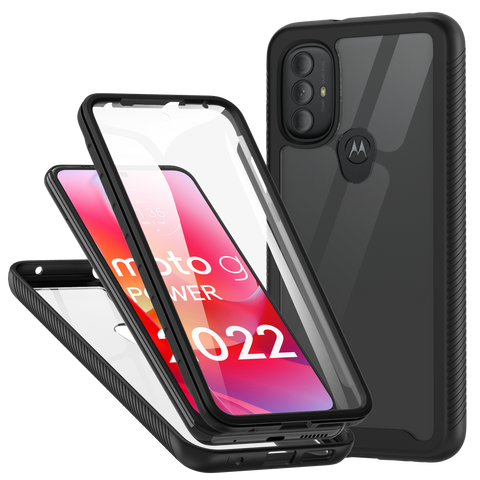 Heavy-Duty Case with Built-in Screen Protector for Moto G Power (2022)