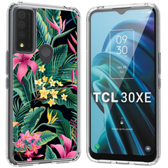 Tropical Flower Case for TCL 30 XE 5G – Pink & Yellow Floral Print