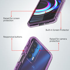 Purple Flex-Gel Case with Built-in Screen Protector for Motorola Edge 5G UW