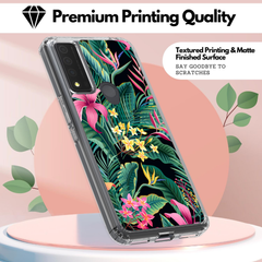 Tropical Flower Case for TCL 30 XE 5G – Pink & Yellow Floral Print