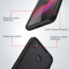 Heavy-Duty Case with Built-in Screen Protector for T-Mobile Revvl 4