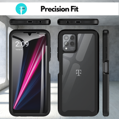 Heavy-Duty Case with Built-in Screen Protector for T-Mobile Revvl 6 Pro 5G