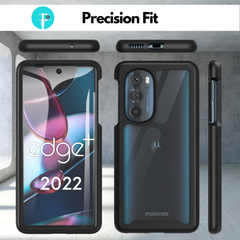 Heavy-Duty Case with Built-in Screen Protector for Motorola Edge Plus 5G UW (2022)