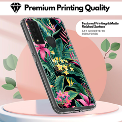 Tropical Flower Case for TCL 20 XE  – Pink & Yellow Floral Print