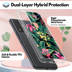 Tropical Flower Case for TCL 30 XE 5G – Pink & Yellow Floral Print