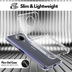 Clear Flex-Gel Case + 2x Glass Screen Protector for Nokia G20