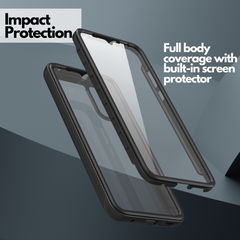 Heavy-Duty Case with Built-in Screen Protector for Motorola Moto G Pure