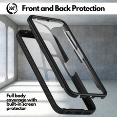 Heavy-Duty Case with Built-in Screen Protector for T-Mobile Revvl 6 Pro 5G