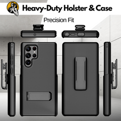 Holster Case with Belt Clip for Samsung Galaxy S22 Ultra
